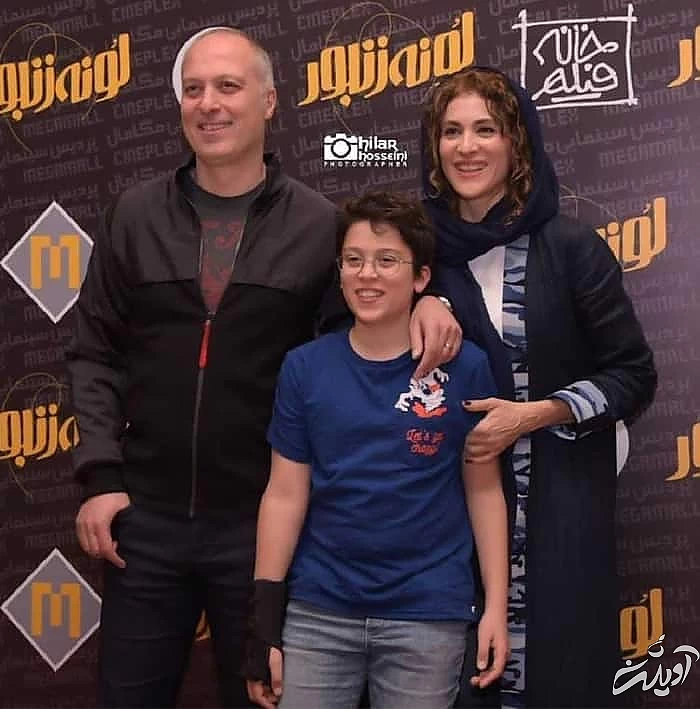 ویشکا آسایش در کنار همسر و فرزندش خانواده ویشکا آسایش